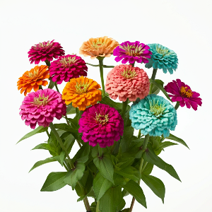 Zinnias - Benary's Giant Mix - Cut Flowers - stems