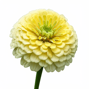 Zinnias - Giant Dahlia Flowered Creamy Yellow - Cut Flowers - stems